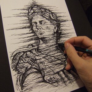 Julius Caesar - DOWNLOADABLE PRINT - Original Drawing - Pencil on Paper ...