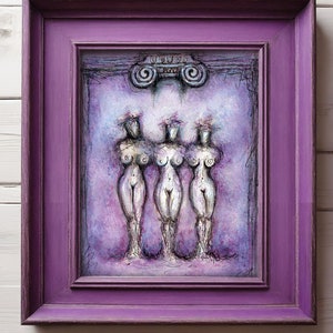 The Three Graces - (Unframed) Giclee art print on Hahnemühle Photo Matt Fibre warm-white 200 gr signed by the artist -Ancient Greece