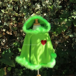 Christmas Green Red Sequin Heart  Poncho  Cute Ugly Christmas Sweater Kids, Tacky Christmas sweater- Christmas Gift - Ugly Christmas Party