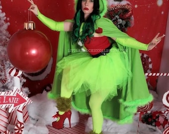 grinch i heart xmas sweater
