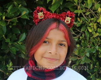 Cute Ugly Christmas Sweater Kids Kitty Headband, Tacky Christmas Headband, Reindeer Headband- Christmas Gift - Ugly Christmas Party