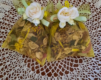 Australian Bush Potpourri Bag: Rose Trim Organza Fragrance