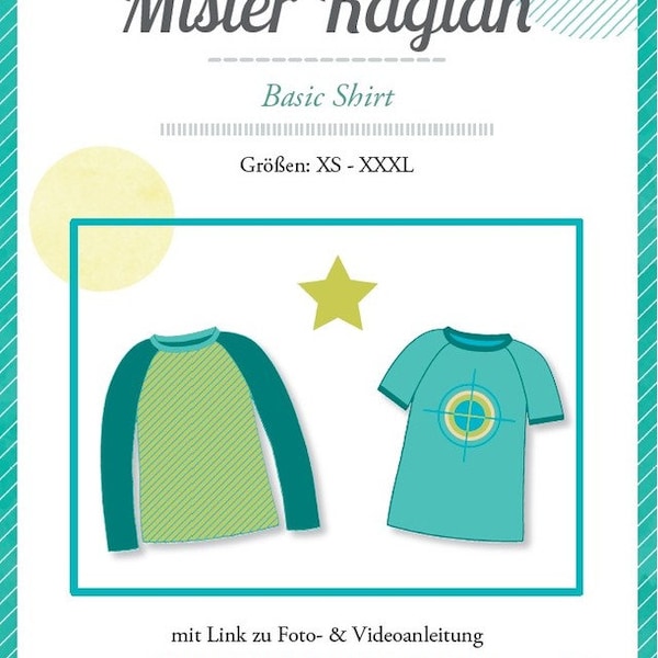 Schnittmuster, Mister Raglan, farbenmix, Basic Shirt