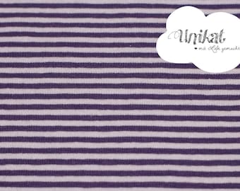 Striped jersey, cotton jersey, lilac