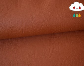 Faux leather, vintage leather, cognac