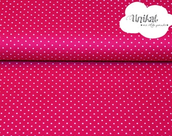 Cotton fabric, dots, cherry red