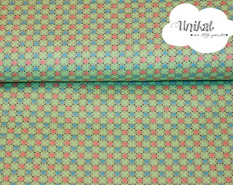 Cotton fabric Sew me up, hearts, hearts, hearts, green