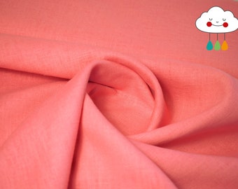 Linen, linen fabric, salmon, pink