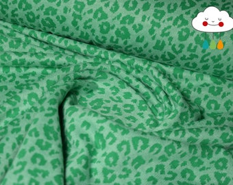 Jersey, Jacquard, Léopard, vert