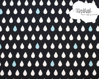 Cotton jersey Cheerful to cloudy, drops, Hilco