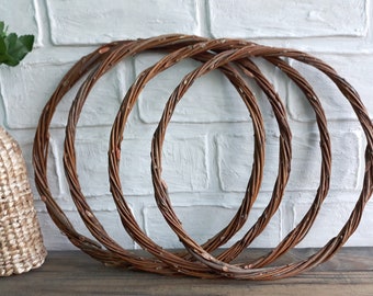 Willow Branch Hoops Set, Natural Twig Wreath Base for Dreamcatchers