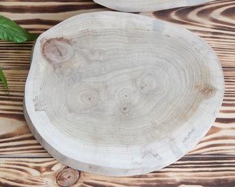 11" Wood Slice Centerpiece, Rustic Table Decor, Wood Coaster