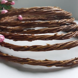 10 Ringe aus Weidenzweig Natürlicher Weidenzweig Handgemachter Kranz Basis Dreamcatcher Hoop Weidenring DIY Lieferung Traumfänger Lieferungen Holzdekor
