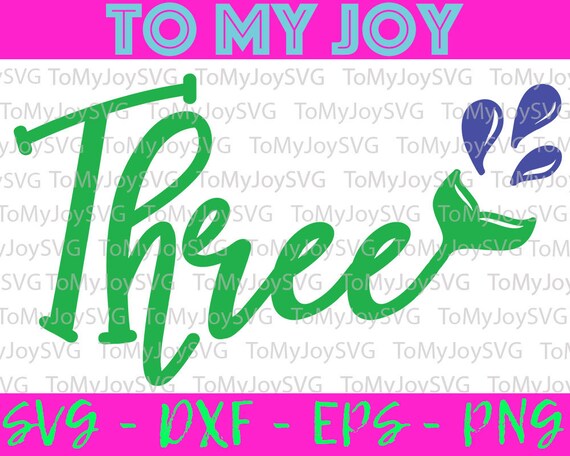 Download Three Mermaid Birthday Number Svg Third Birthday 3rd Etsy
