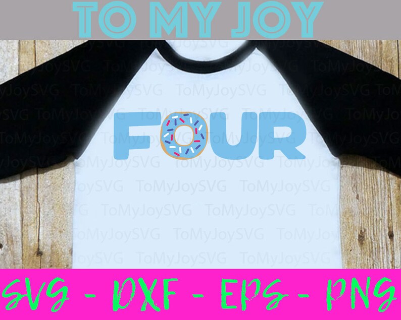 Download Donut Four Boy Birthday SVG Fourth Birthday 4th Birthday ...