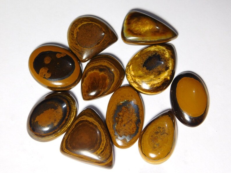 10 PCS Wholesale Lot Natural Iron Tiger Cabochons,Bulk Lot iron Tiger Gemstones,iron Tiger Loose stone,Top Quality iron Precious 200Cts.