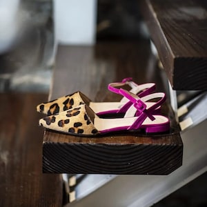Mocasines de piel de potro con estampado de leopardo, zapatos de verano de piel auténtica