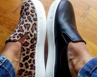 Leather loafers, leather slipons, genuine leather shoes, black shoes, blue shoes, burgundy shoes, leopard shoes, Greek leather shoes
