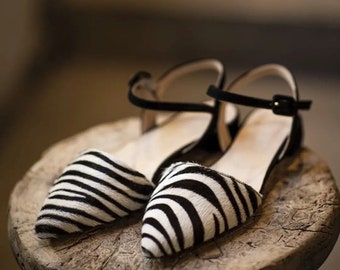 Zebra moccasins, summer moccasins, colorful straps , ponyskin moccasins, genuine leather shoes