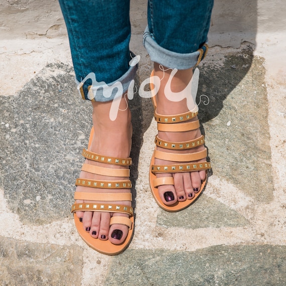 Flat natural sandals sale