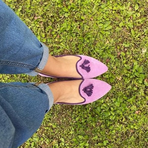 Mocasines de ante, elegantes mocasines informales, puntera puntiaguda.