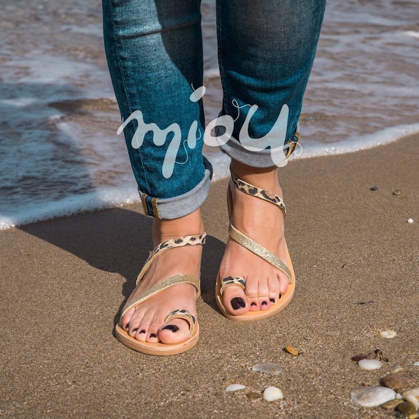 animal print sandals