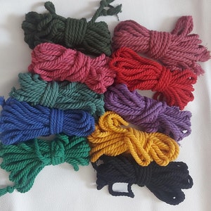 Shibari Rope Kit, Photo Cotton ropes, 4pcs 26.25ft 0.24in, Handmade bondage set.