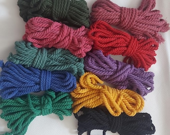 Shibari Rope Kit, Photo Cotton ropes, 4pcs 26.25ft 0.24in, Handmade bondage set.