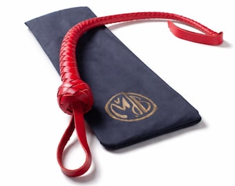 Leather Snake Whip, Flexible Quirt, Handmade Impact Tool, Real Cowhide