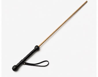 Leather Wrapped Bamboo Cane.