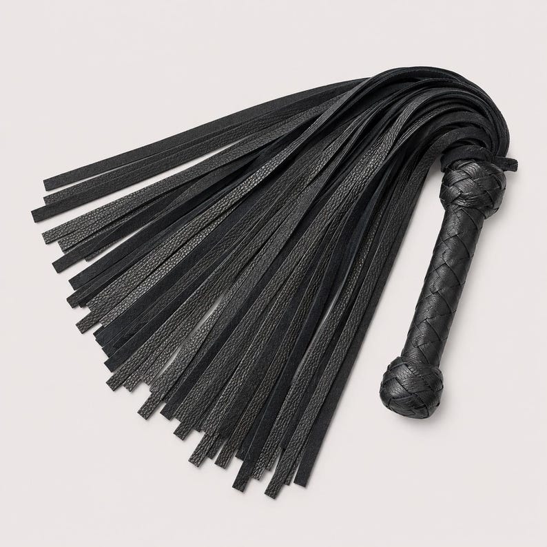 Leather Flogger Heavy 50 Tails Handmade image 1