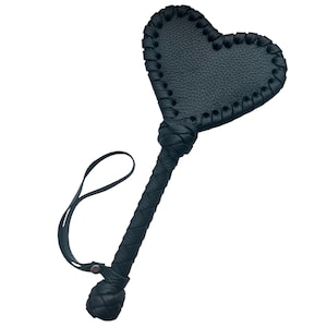 Leather Paddle – Heart Shaped Handmade Impact Tool 10.7in