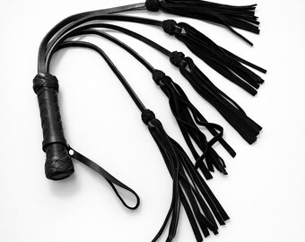 Leather Suede Flogger, Soft Spanking Whip, 27.6 Inch Impact Tool