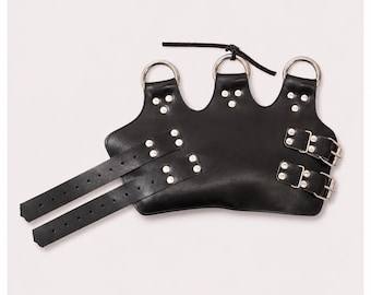 Leather Suspension Cuffs – Wrist Restraints, Halloween Costume Party Accessory, Handmade