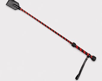 Handmade Braided Leather Riding Crop – 29 inch Impact Tool