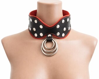 Spiked Leather Choker, Adjustable Gothic Collar, Punk Necklace, Cosplay Accessory, Gift for Her