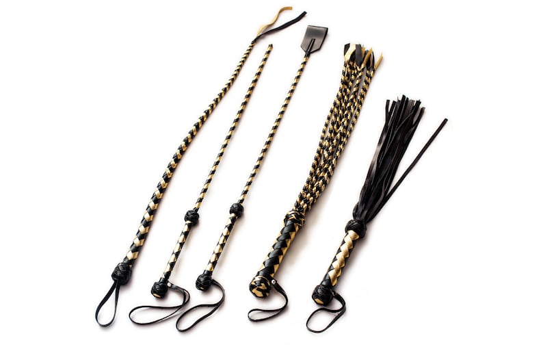 BDSM Set flogger whip riding crop leather flagellation Kit 