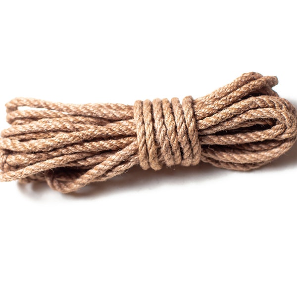 Shibari Rope Kit 4pcs 26.25ft  0.24in 8m (6mm), shibari rope restraining kit, Rope 8m Jute, handmade