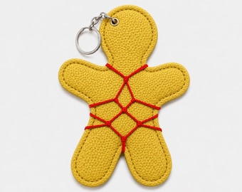 Leather Shibari Keychain.