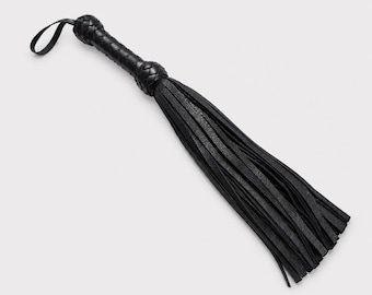 Heavy 50 Tail Leather Flogger, Thuddy Impact Whip, Handmade