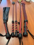Leather Flogger Kit, Handmade Whips Set, Riding Crop, Real Leather Impact Tools