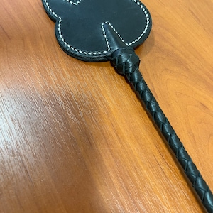Braided Leather Riding Crop: Handmade Cat Slap, 29 inch
