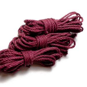 Handmade Burgundy Jute Shibari Rope: 26.25ft (8m)