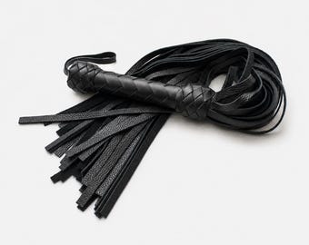 Leather Flogger Handmade 50 Tail Whip.