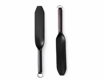 Handmade Leather Tawse Paddle, Italian Leather Impact Tool, Discipline Prop.