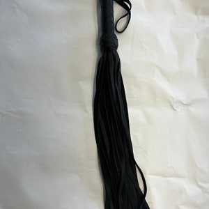 Handmade Leather Flogger, Heavy Multi Tail Whip, Discipline Tool 27.6in.