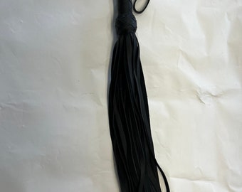 Handmade Leather Flogger, Heavy Multi Tail Whip, Discipline Tool 27.6in.