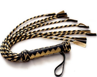 Catonine whips leather Floggers 9 tails leather braided handmade floggers 27.6 inch.