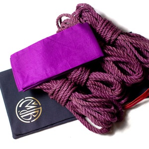 Shibari Corde Kit 4pc 26 '', 24 , 4x8m6mm, kit de bondage corde shibari, corde 8m Jute, kinbaku, corde shibari, jeu de bondage bdsm Lavender