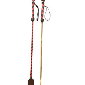 Handmade Leather Riding Crop & Bamboo Cane Set